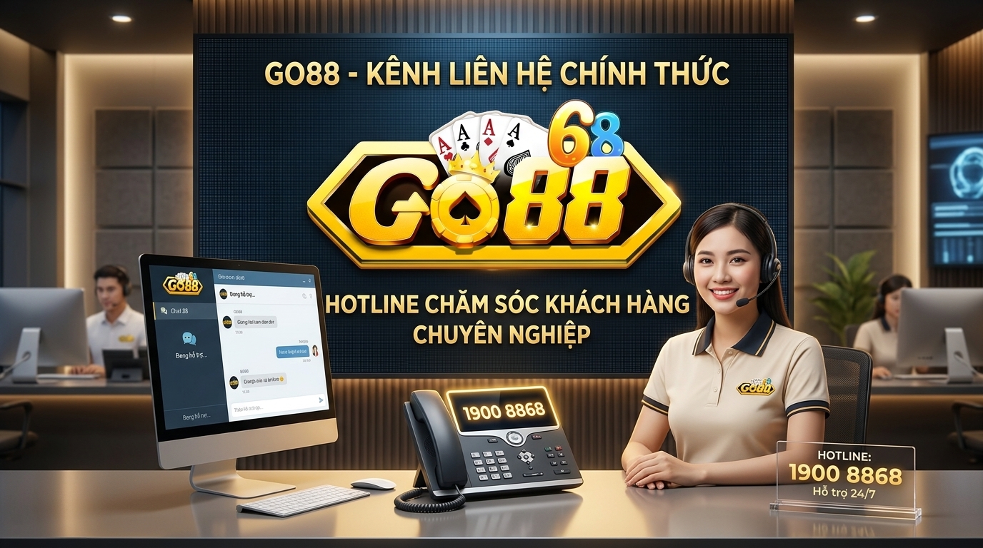 Thông tin Liên Hệ Go88 - Tổng đài chăm sóc khách hàng 24/7 Đội ngũ nhân viên tổng đài luôn túc trực với thái độ phục vụ chuyên nghiệp và tận tâm nhất