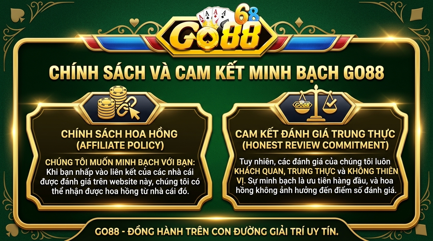 Tuyên Bố Affiliate Go88 - Chính sách minh bạch về đối tác Mô hình tiếp thị liên kết giúp nền tảng cung cấp thông tin hoàn toàn miễn phí